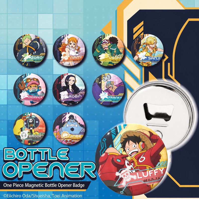 One Piece Magnetic Bottle Opener Badge Blind Box
